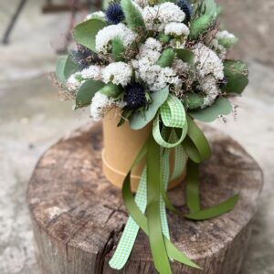 NATURALNA ZIELEŃ FlowerBox z suszonymi kwiatami