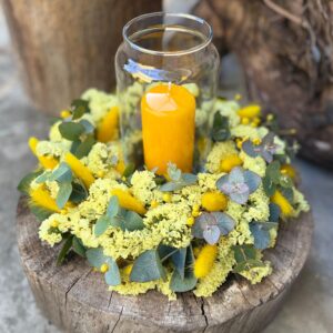 MIODOWE BARWY kompozycja z suszonymi kwiatami